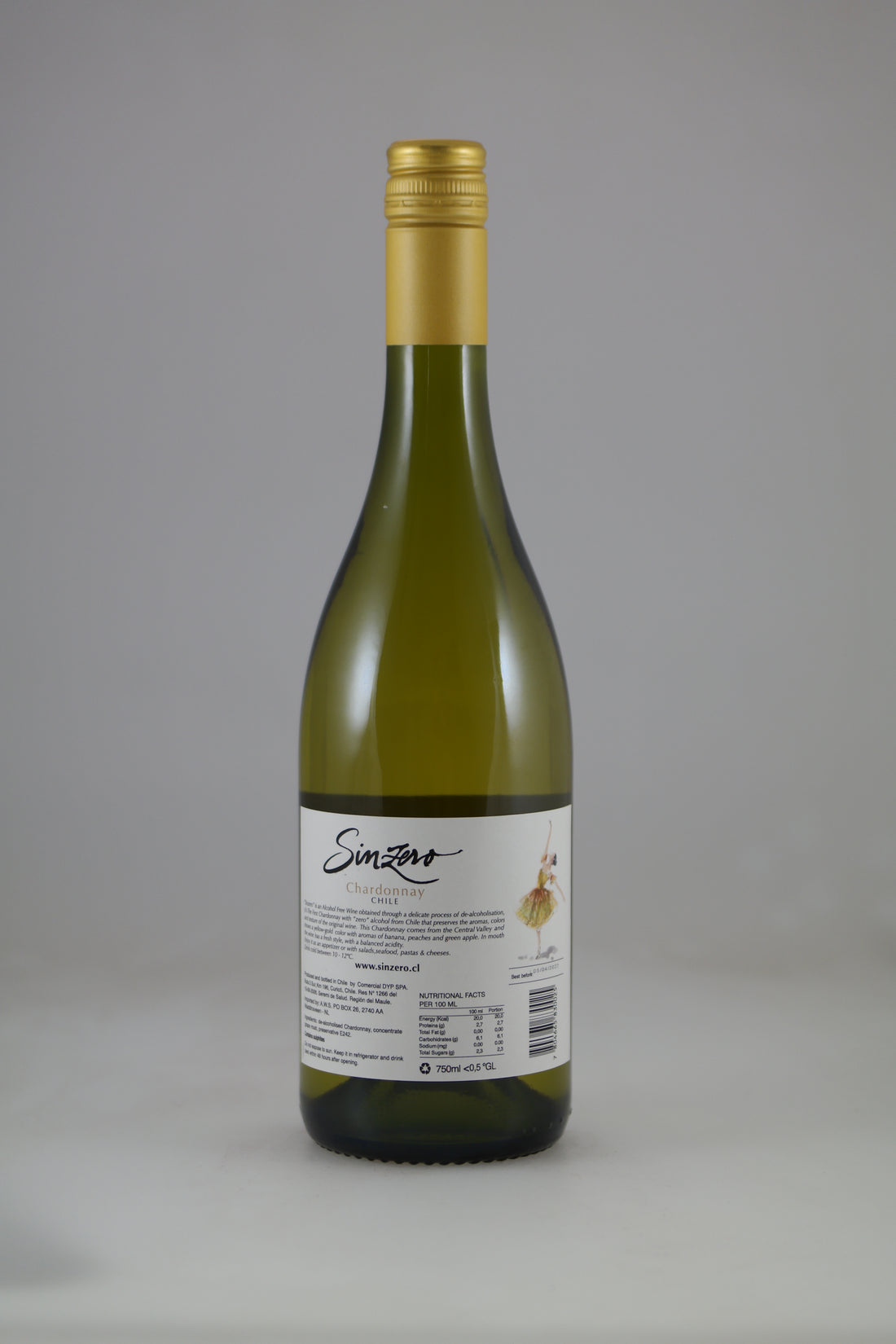 Sinzero  Chardonnay Alkoholmentes bor